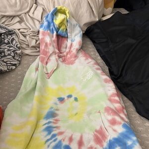 Colorful Tie-Dye Hoodie with Logo